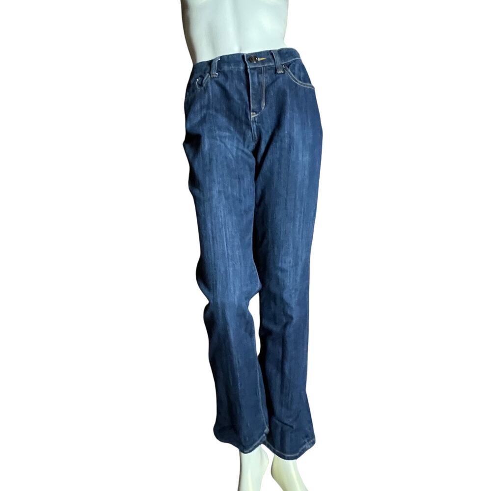 Seven7 Classic Straight Leg Jeans Medium Wash Cotton Blend Size 8 Women's
